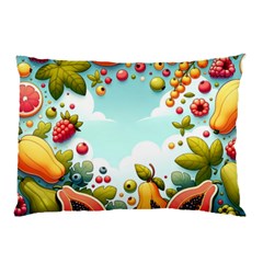 Fruits Sweet Papaya Orange Pattern Pillow Case by Ravend