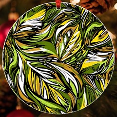 Foliage Pattern Texture Background Uv Print Acrylic Ornament Round by Ravend