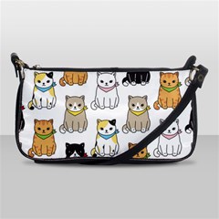 Cat Kitten Seamless Pattern Shoulder Clutch Bag by Grandong