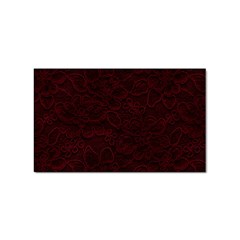 Dark Red Floral Lace, Dark Red, Flowers, Pattern, Romance Sticker (rectangular) by nateshop