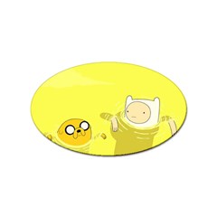 Adventure Time Jake The Dog Finn The Human Artwork Yellow Sticker Oval (100 Pack) by Sarkoni