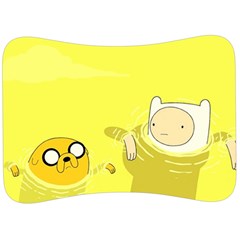 Adventure Time Jake The Dog Finn The Human Artwork Yellow Velour Seat Head Rest Cushion by Sarkoni