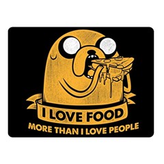 Adventure Time Jake  I Love Food Fleece Blanket (small) by Sarkoni