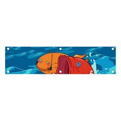 Adventure Time Fish Landscape Banner And Sign 4  X 1  by Sarkoni