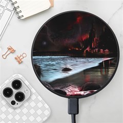 Artistic Creepy Dark Evil Fantasy Halloween Horror Psychedelic Scary Spooky Wireless Fast Charger(black) by Sarkoni