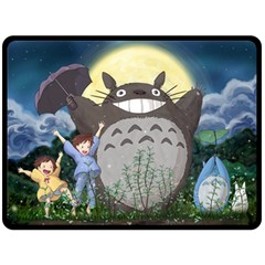 Illustration Anime Cartoon My Neighbor Totoro Fleece Blanket (large) by Sarkoni