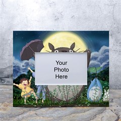 Illustration Anime Cartoon My Neighbor Totoro White Tabletop Photo Frame 4 x6  by Sarkoni