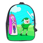 Adventure Time The Legend Of Zelda Parody School Bag (XL) Front