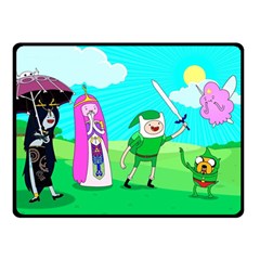 Adventure Time The Legend Of Zelda Parody Two Sides Fleece Blanket (small) by Sarkoni