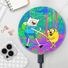 Jake And Finn Adventure Time Landscape Forest Saturation Wireless Fast Charger(white) by Sarkoni