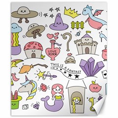 Fantasy Things Doodle Style Vector Illustration Canvas 8  X 10  by Bedest