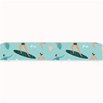 Beach Surfing Surfers With Surfboards Surfer Rides Wave Summer Outdoors Surfboards Seamless Pattern Small Bar Mat 24 x4  Bar Mat