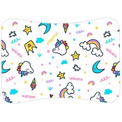 Unicorns Rainbows Seamless Pattern Velour Seat Head Rest Cushion by Bedest