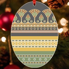 Seamless Pattern Egyptian Ornament With Lotus Flower Uv Print Acrylic Ornament Oval by Hannah976