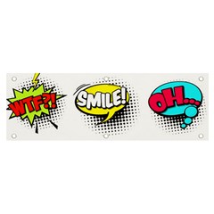 Set Colorful Comic Speech Bubbles Banner And Sign 6  X 2  by Hannah976