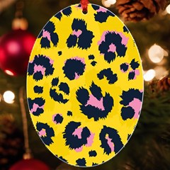 Leopard Print Seamless Pattern Uv Print Acrylic Ornament Oval by Hannah976