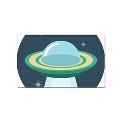 Illustration Ufo Alien  Unidentified Flying Object Sticker (rectangular) by Sarkoni