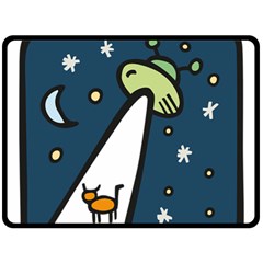 Ufo Alien Unidentified Flying Object Fleece Blanket (large) by Sarkoni