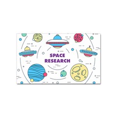 Unidentified Flying Object Ufo Space Outer Sticker Rectangular (10 Pack) by Sarkoni