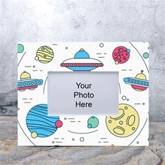 Unidentified Flying Object Ufo Space Outer White Tabletop Photo Frame 4 x6  by Sarkoni