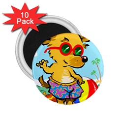 Beach Chihuahua Dog Pet Animal 2 25  Magnets (10 Pack)  by Sarkoni