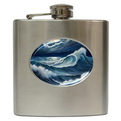 Waves Storm Sea Hip Flask (6 Oz) by Bedest