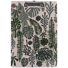 Plants Leaves Boho Botany Foliage A4 Acrylic Clipboard by Bedest