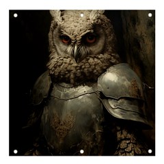 Owl Knight Banner And Sign 4  X 4  by goljakoff