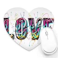 Graffiti Love Heart Mousepad by essentialimage