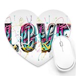 Graffiti Love Heart Mousepad Front