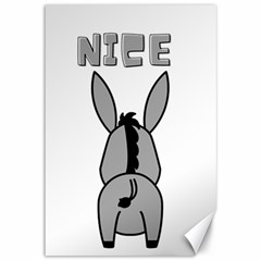 Donkey Ass Funny Nice Cute Floppy Canvas 12  X 18  by Sarkoni