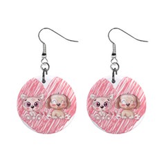 Paw Dog Pet Puppy Canine Cute Mini Button Earrings by Sarkoni