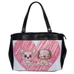 Dog Cat Animal Pet Heart Love Oversize Office Handbag by Sarkoni