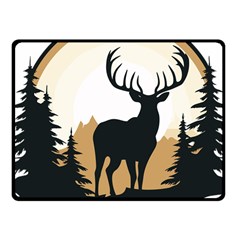 Deer Wildlife Nature Fleece Blanket (small) by Sarkoni