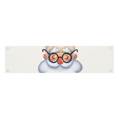Santa Glasses Yoga Chill Vibe Banner And Sign 4  X 1  by Sarkoni