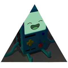 Bmo In Space  Adventure Time Beemo Cute Gameboy Wooden Puzzle Triangle by Bedest