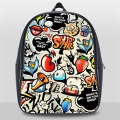 Art Book Gang Crazy Graffiti Supreme Work School Bag (large) by Bedest