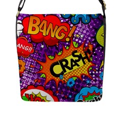 Crash Bang Adventure Time Art Boom Graffiti Flap Closure Messenger Bag (l) by Bedest