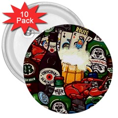 Graffiti Go Art 3  Buttons (10 Pack)  by Bedest