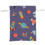 Space Seamless Patterns Lightweight Drawstring Pouch (XL) Front