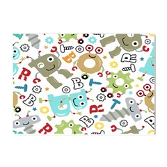 Seamless Pattern Vector With Funny Robots Cartoon Crystal Sticker (a4) by Hannah976