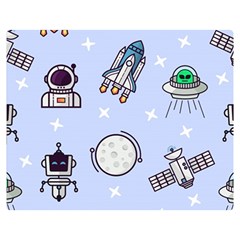 Seamless Pattern With Space Theme Premium Plush Fleece Blanket (medium) by Hannah976