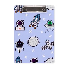 Seamless Pattern With Space Theme A5 Acrylic Clipboard by Hannah976