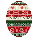 Ugly Sweater Merry Christmas  UV Print Acrylic Ornament Oval Front