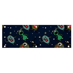 Monster Alien Pattern Seamless Background Banner And Sign 6  X 2  by Hannah976