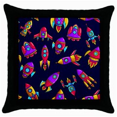 Space Patterns Throw Pillow Case (black) by Hannah976