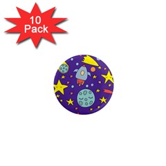 Card With Lovely Planets 1  Mini Magnet (10 Pack)  by Hannah976