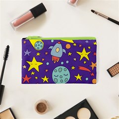 Card With Lovely Planets Cosmetic Bag (xs) by Hannah976