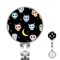 Cute Art Print Pattern Stainless Steel Nurses Watch by Apen