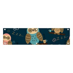 Seamless Pattern Owls Dreaming Banner And Sign 4  X 1  by Apen